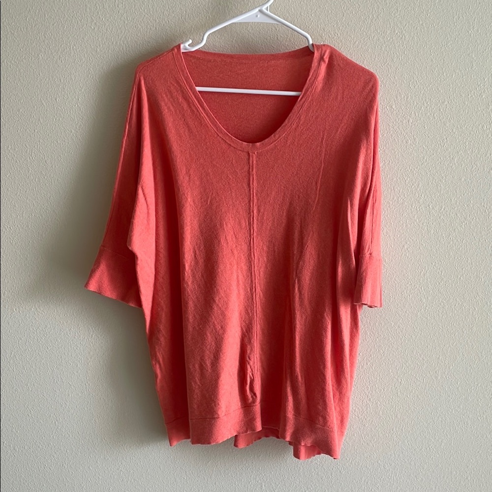 Eileen Fisher Women's Coral V-Neck Top